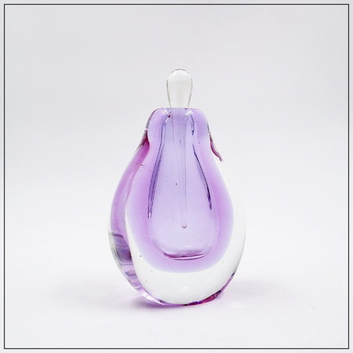 Sommerso" perfume bottle in violet blown glass