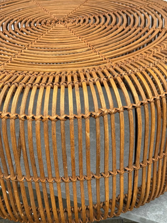 Mesa de centro redonda de bambú – Mesas de centro, Metal, Bamboo, 1990 (photo 2 of 7)