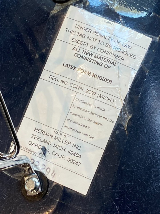 Image 1 of Sedia vintage Eames Herman Miller in vinile blu e fibra di vetro (anni '50, '60, '70)