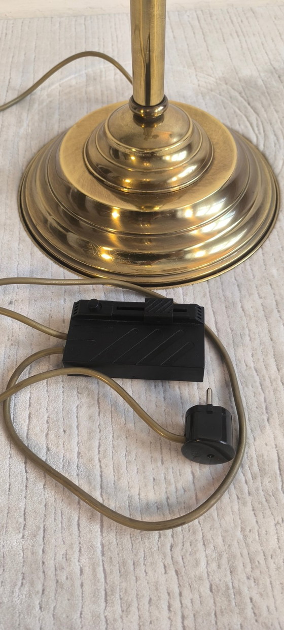 ✨💎 Rare Vintage Postmodern Gilded Brass Floor Light – 3 Saucers – 183 Cm 💎 ✨ (photo 20 of 20)