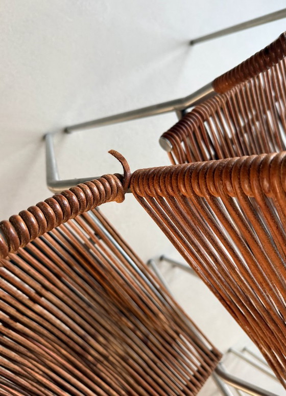 6x Sillas Pierantonio Bonacina 'Miss B' - Tito Agnoli (Fixer Uppers) – Sillas de comedor, Leather, rvs (photo 6 of 6)