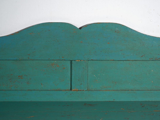 Antique green painted bench in pine wood – Central Europe, circa 1910 – Benches (photo 40 of 40)