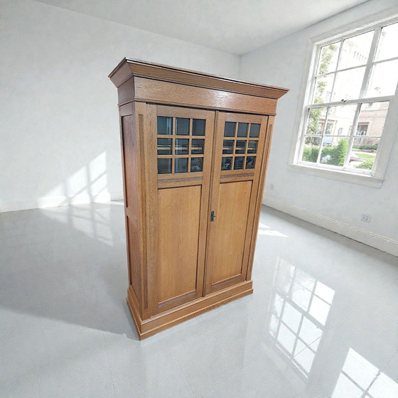 Image 1 of Antiker Art-Deco-Schrank, Amsterdamer Schulschrank