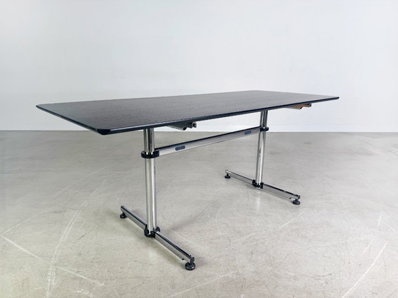 Image 1 of 25x Original USM Haller desk Kitos M Plus black oak