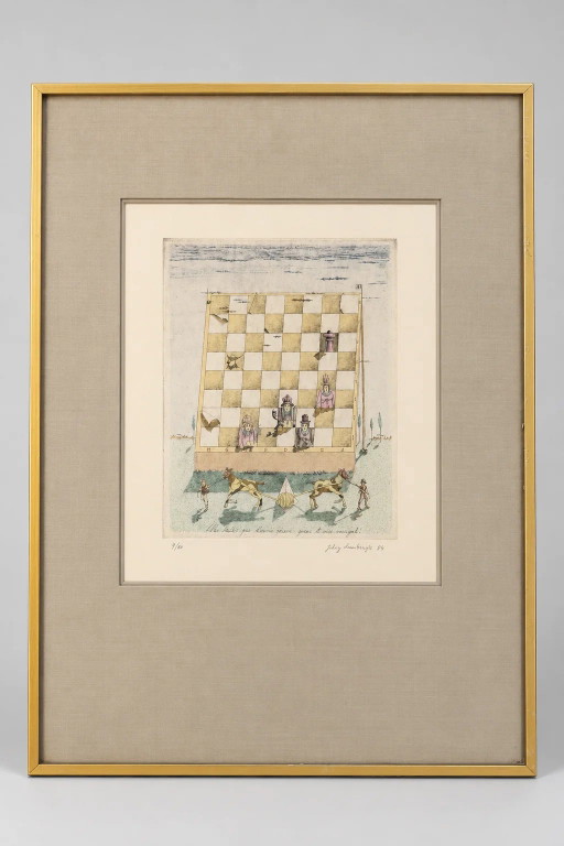Johny Lambrichts – Signierte & nummerierte Lithografie, gerahmt