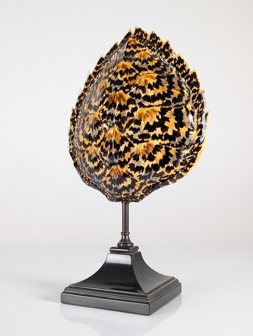 Lampe coquille de tortue en résine imitation écaille de tortue, style Maison Jansen, années 1970