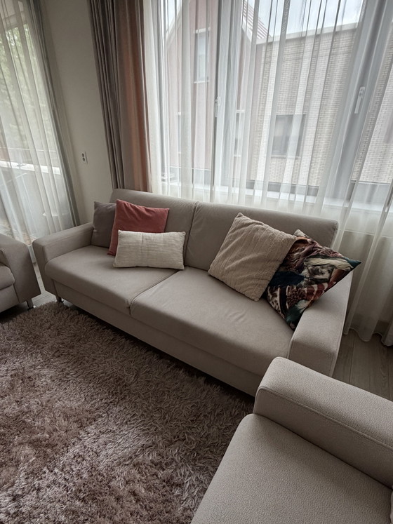 Nice 3-Seater Sofa + 2 Armchairs | Very Good Condition – Metal, Textile (photo 3 of 5)
