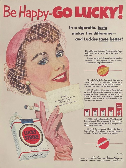 COLLECTIF - PUBLICITE Be Happy - Go lucky - Lucky Strike advertising I (large) s