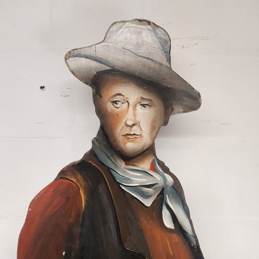 Statue en bois faite à la main John Wayne / découpage / figurine