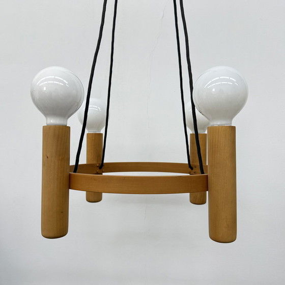 Image 1 of Vintage Domus Danish design hanging lamp chandelier , 1970s
