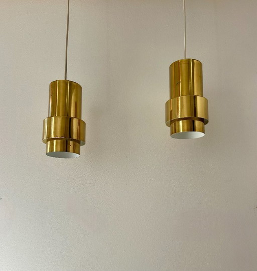 Paar vintage hangers, messing, Zweden 1960
