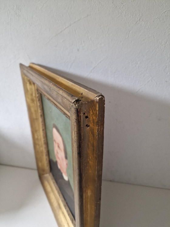 Image 1 of Portrait d'homme ancien cadre doré