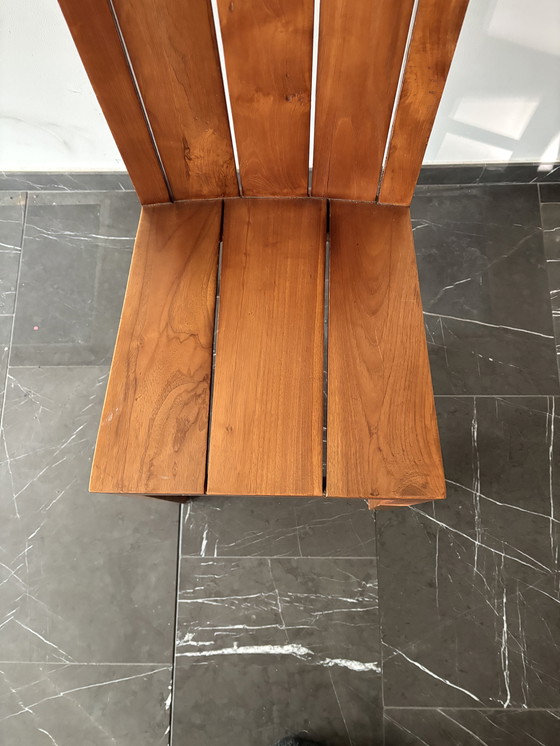 Image 1 of Tavolo da pranzo e sedia in legno massello di teak - ottima qualità