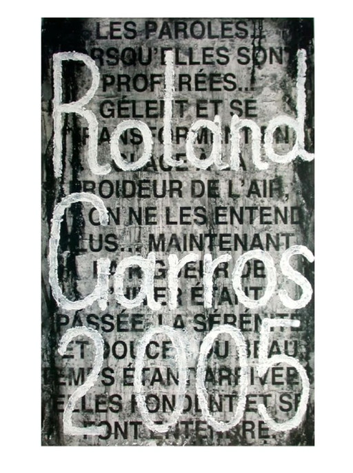 Jaume PLENSA Roland Garros 2005 original poster 2005
