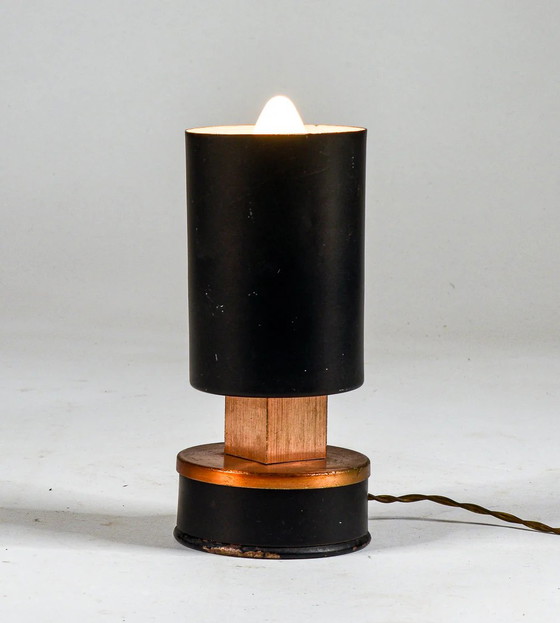 Lampada da Tavolo Orientabile in Metallo Verniciato Nero e Rame Funzionante, Italia 1970 – Lampade da tavolo (photo 4 of 8)
