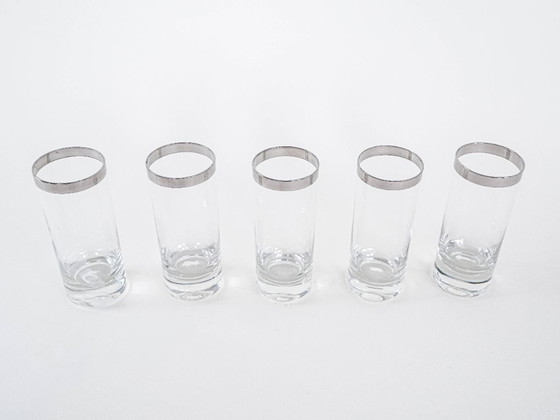 Image 1 of Set di bicchieri, stile Hollywood Regency, anni '70, made in Italy