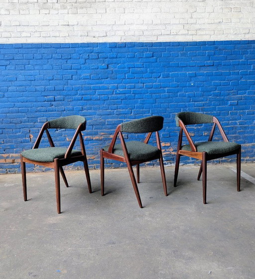 3x Danish dining chairs by Kai Kristiansen