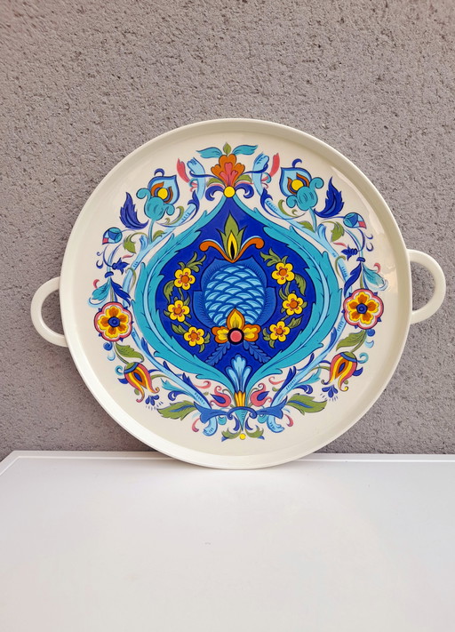 Plateau Villeroy et Boch, décor Izmir ,1973