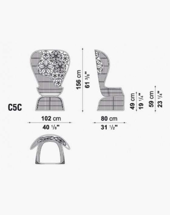 Image 1 of B&B Italia Crinoline Flower chair Patricia Urqoila LP € 4,500