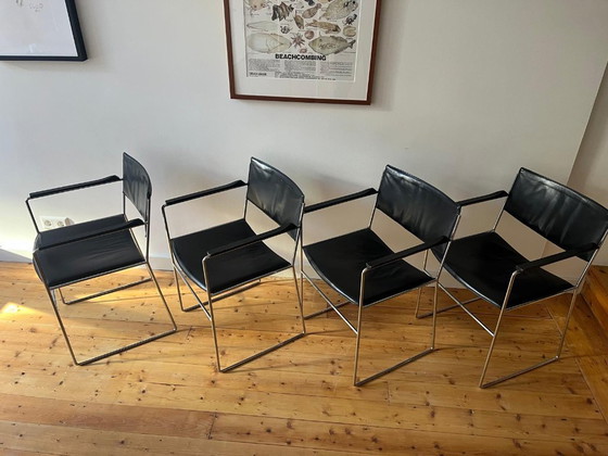 Image 1 of Juego de 4 sillas de comedor "DLA/DSA" de Arnold Merckx para Arco