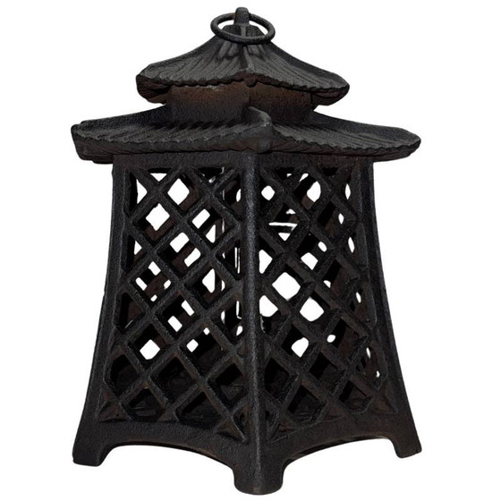 Farol japonés antiguo de pagoda - Hierro fundido macizo 3,8kg - 24cm Decoración jardín zen - Farol Toro (photo 4 of 9)