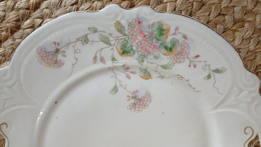 Assiette vintage Assiette à gâteau antique Plat de service Plat à grignoter