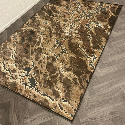 Brinker Carpets Onyx Dessin 884 Braun Schwarz 200x300 Teppich