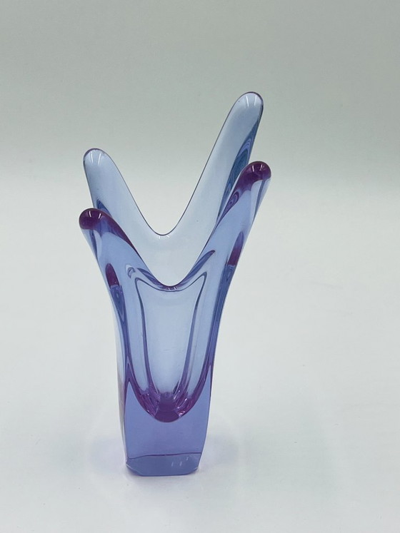 Image 1 of Vintage Murano Crystal Finger Vase, Parma