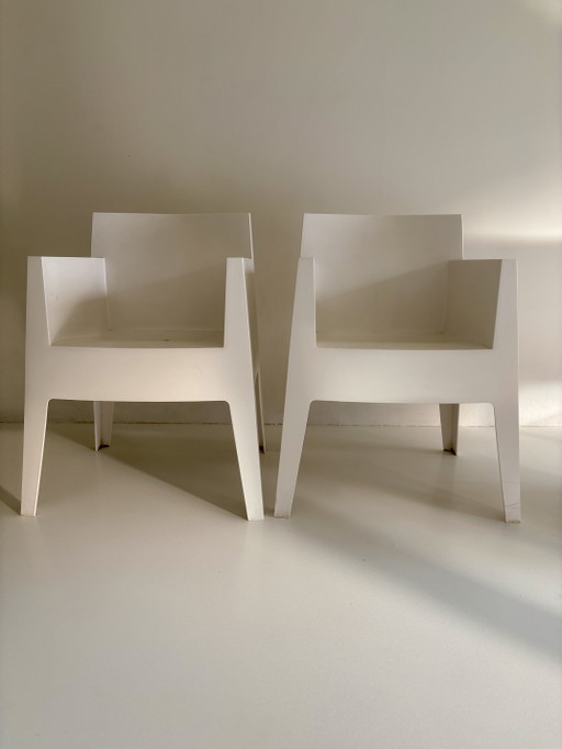 Driade Toy armchairs – design Philippe Starck – set of 2 – white