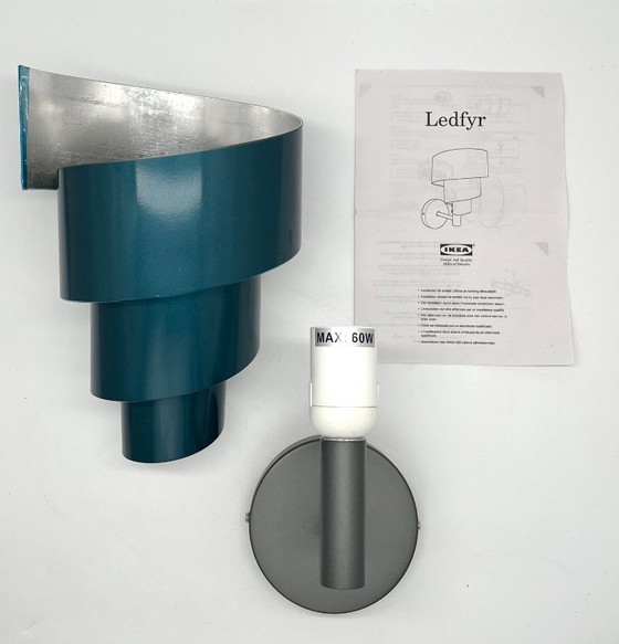 Image 1 of Lámpara de pared IKEA LEDFYR: un diseño posmoderno excepcional de los años 90