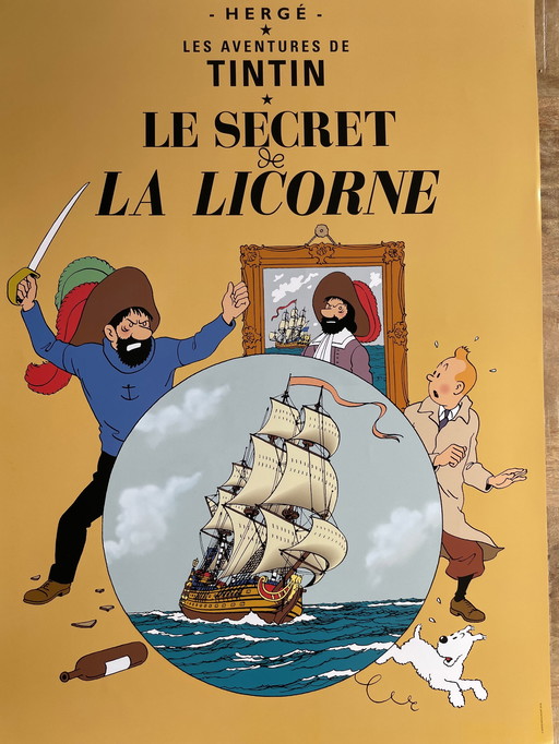 Herge Les Adventures de Tintin poster