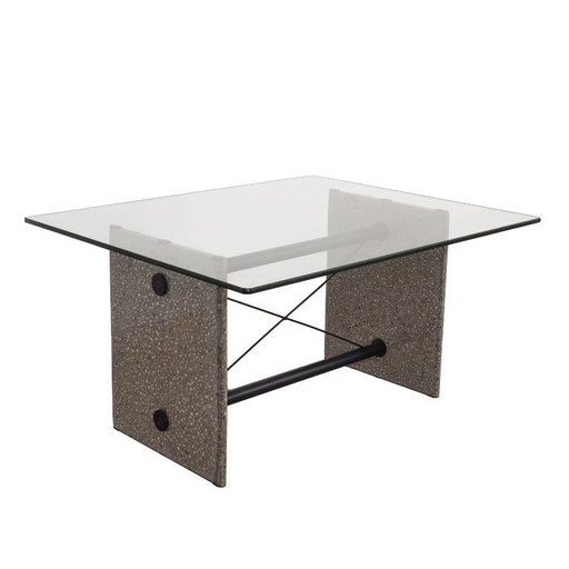 Glazen salontafel, Italiaans design, jaren 60, gemaakt in Italië.