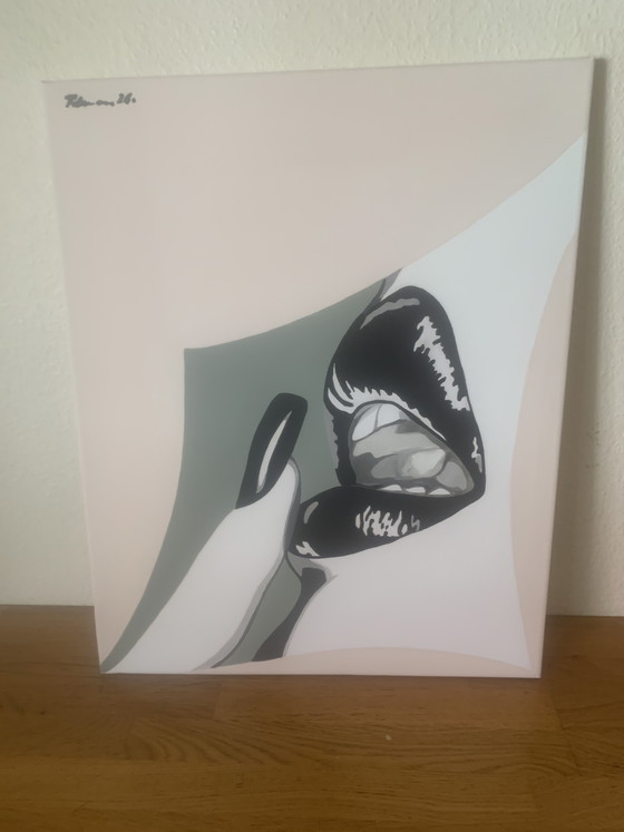 Image 1 of Tim Tilman – "Lips" – Original acrylic painting (2026)

