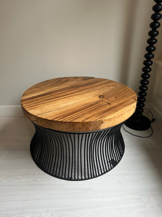 Tavolino da caffè rotondo unico – eigen ontwerp, Tavolini da caffè, Legno, Metallo (photo 10 of 15)
