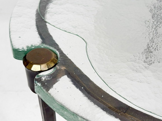 Image 1 of Set di 2 tavolini laterali/tavolini da caffè brutalisti degli anni '80 di Lothar Klute, Germania