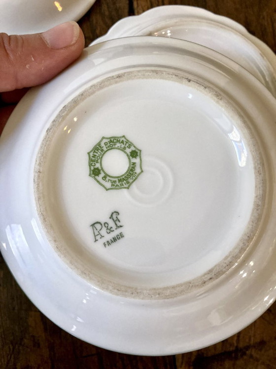 Image 1 of Ciotole da bistrot in porcellana di Limoges (Francia), inizio XX secolo