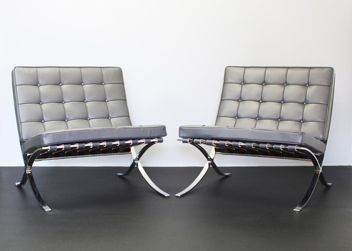 2X Barcelona Chair, Knoll, Mies Van Der Rohe Seats