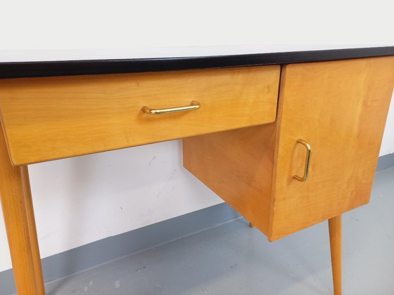 Image 1 of Vintage Baumann wooden desk from the 1950s