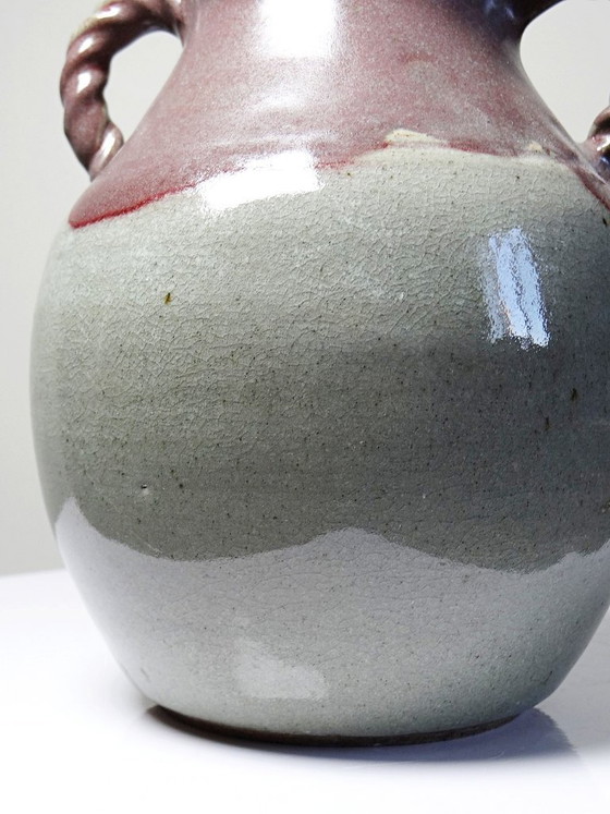 Image 1 of Vintage 1960s-70s stoneware vase from Studio Pottery Milly Finn, UK