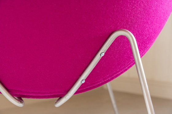 Originele Vintage Artifort Orange Slice Gerestaureerd En Gestoffeerd In Kvadrat Divina – Fauteuils, Metal (photo 4 of 5)