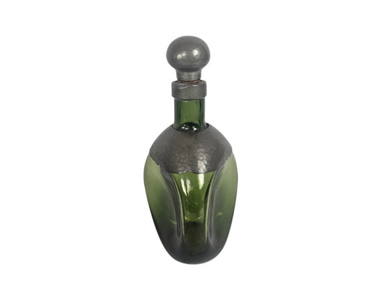 Image 1 of Dutch design - Gero - Karaf - driehoek met tinbeslag - 30's