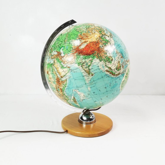 Vintage JRO "München" Globe, Mid-Century Modern, 1960s, JRO Globus München, Table lamps, Wood, Metal (photo 4 of 13)