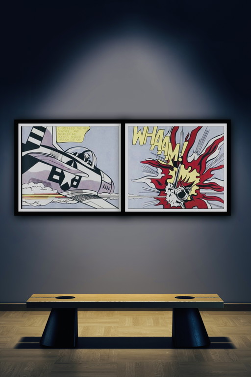 Roy Lichtenstein: Two-Panel "Whaam, I Pressed The Fire Control, 1963".