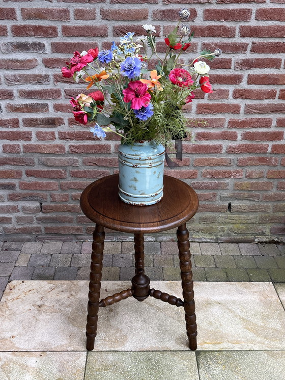 Image 1 of Classic Bobbin corner chair + matching side table | rare set