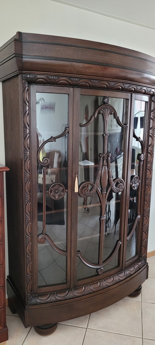 Old oak display case
