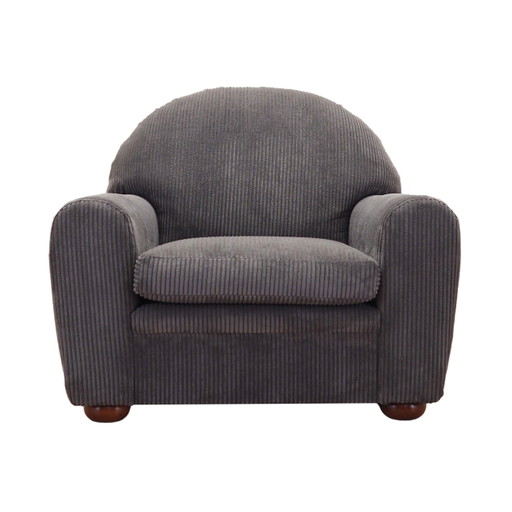 Poltrona in velluto grigio, design italiano, anni '80, produzione: Italia