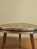 Vintage Vensterbank Tafeltje Bijzettafeltje Formica 