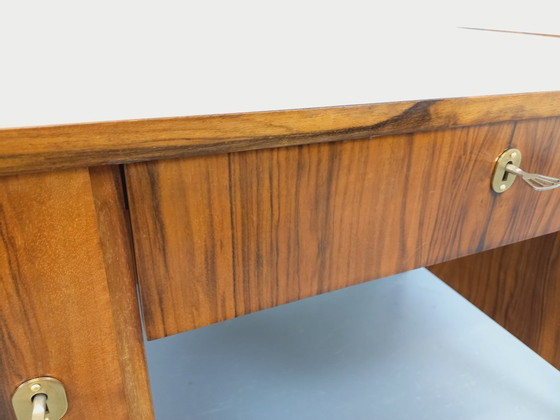Image 1 of Double-sided executive desk in vintage Scandinavian style rosewood from the 1960s