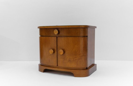 Image 1 of Comodini in legno Art Déco austriaco, set di 2