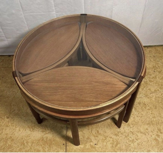 Image 1 of Mid century retro vintage teak trinity coffee table by nathan 1960  Add a stylish and versatile piece to your living space